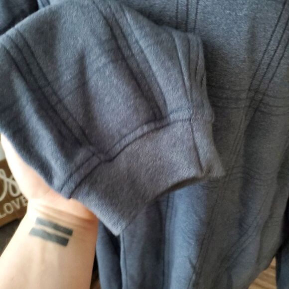 Arrow Mens Polo Pullover XL Navy Blue Gray Long Sleeve - Picture 4 of 8